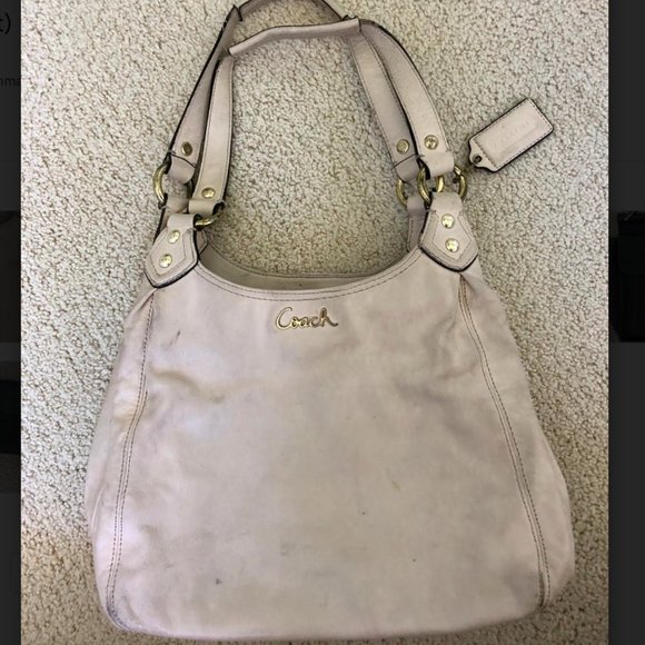 White Leather Coach Purse - Picture 1 of 1